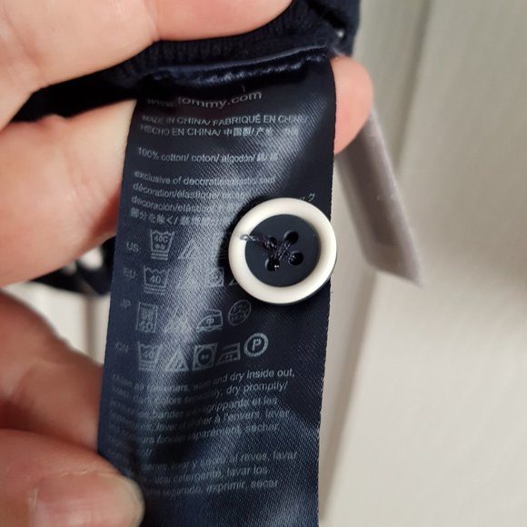 Tommy Hilfiger Navy & White Cardigan - Picture 5 of 5